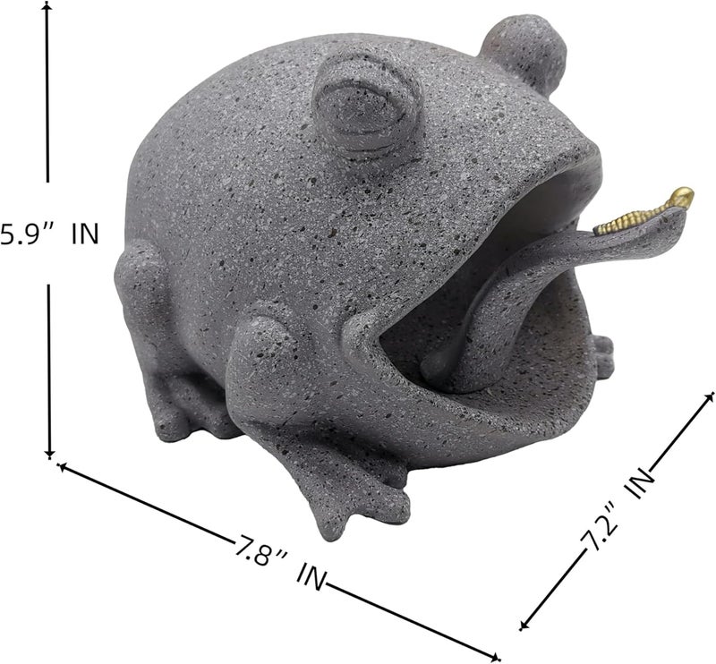Euiroet Frog Resin Sculpture, 7.87x7.28x5.9in Decorative Downspout Extension for Garden Enrichment and House Rain Gutters-Fits 3''x4'' Drain Size - Image 3